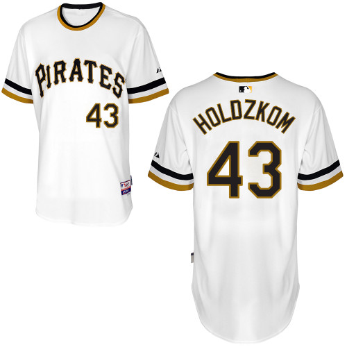 John Holdzkom #43 MLB Jersey-Pittsburgh Pirates Men's Authentic Alternate White Cool Base Baseball Jersey